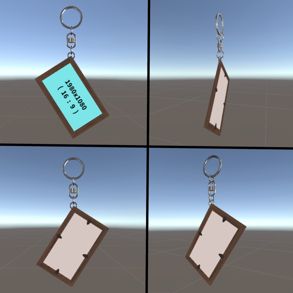 【無料 / Free】好きな写真にできる!フォトフレームキーホルダー【VRChat】
