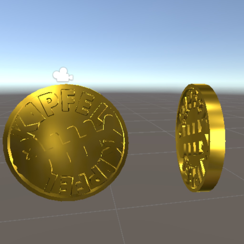 【無料 / Free】コインみたいなアクセサリー【#VRChat #キプフェル】【MA対応】