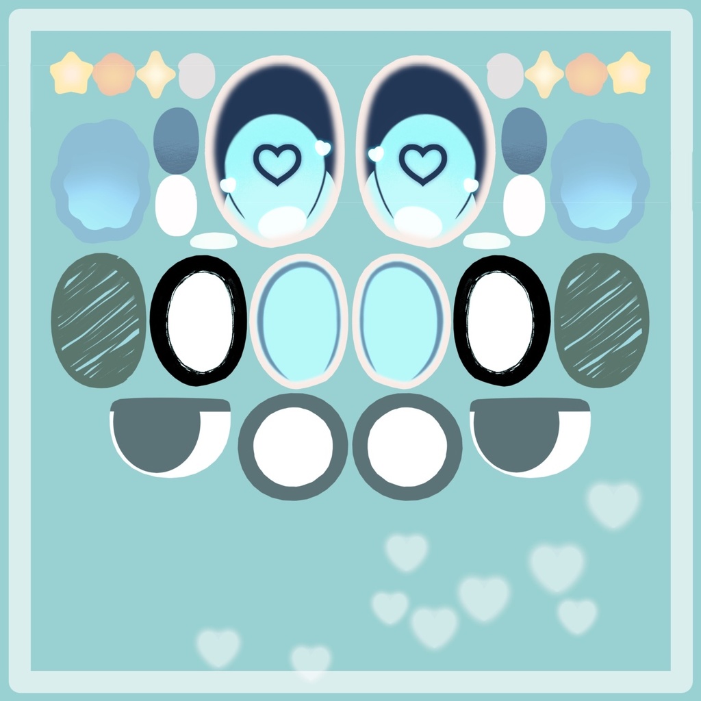 【無料 / Free】ぶるーな地雷アイテクスチャ【#キプフェル Kipfel】