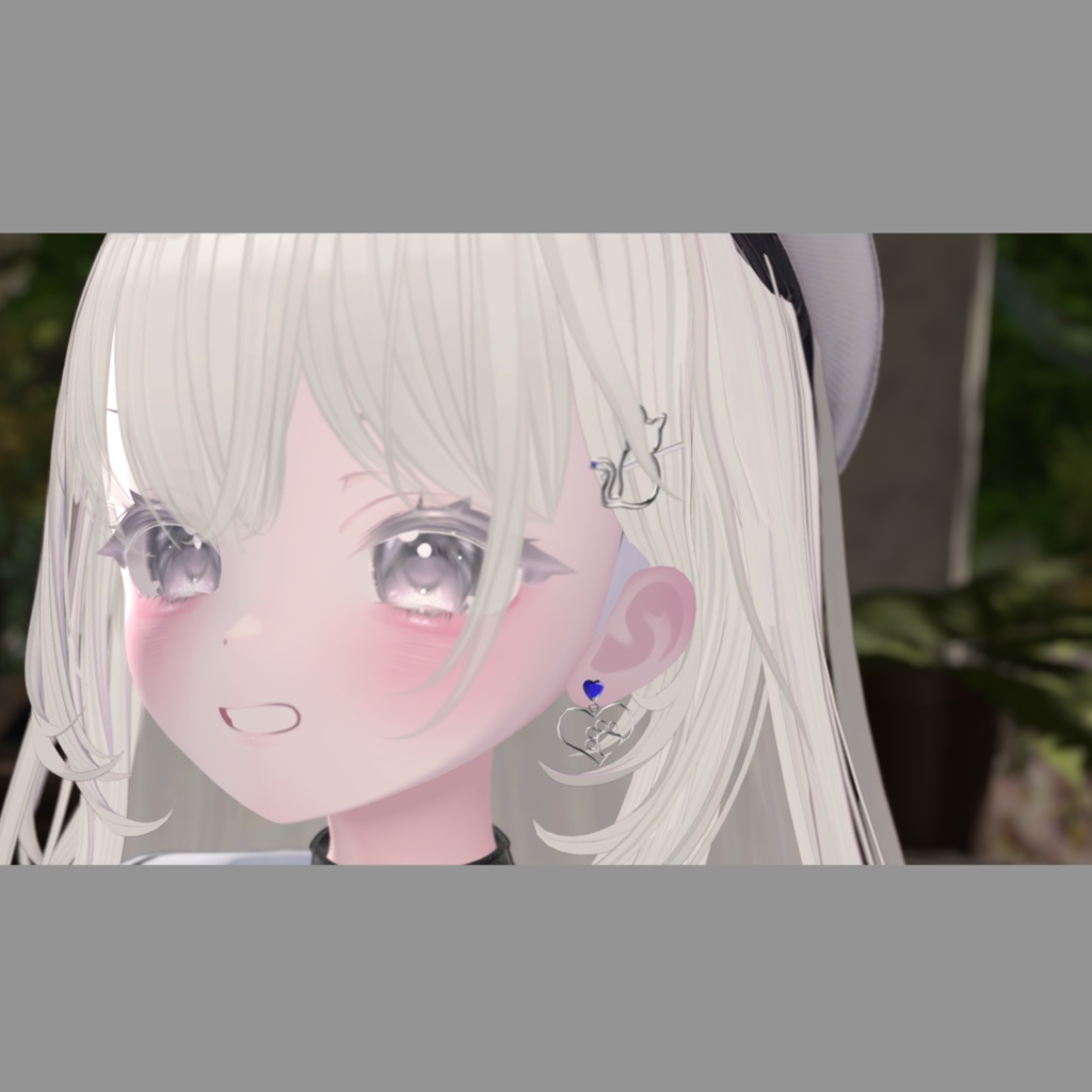 【無料あり】CatHeartアクセサリー(ヘアアクセ、イヤリング)【#VRChat】