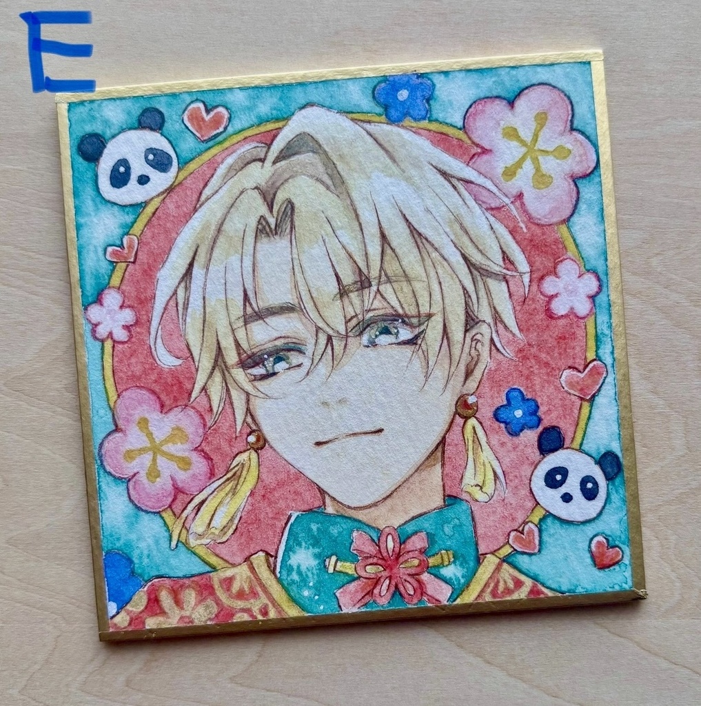 豆色紙 アナログ原画 透明水彩