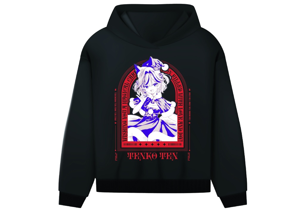 天狐てんVGFFin渋谷2512パーカー