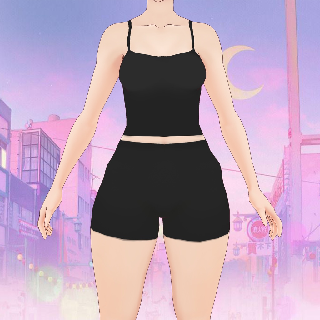 Skirt with belt Outfit for VROID