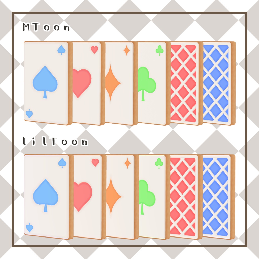 トランプカードのアイシングクッキー【unitypackage形式】