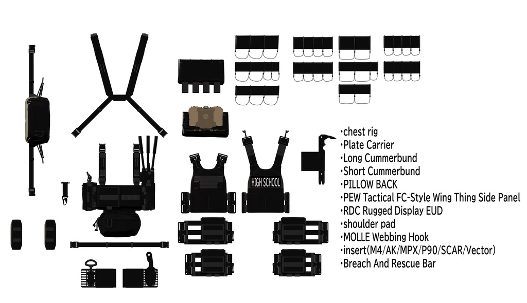 【汎用】Plate Carrier&Chest Rig