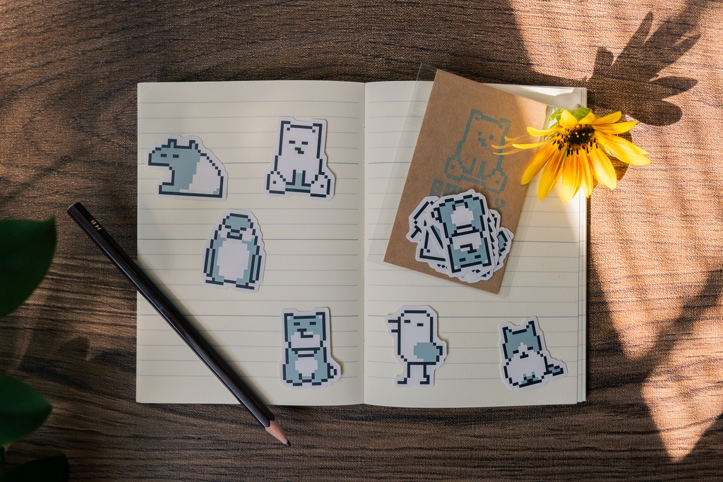 ドットのゆかいな仲間たちシール(6枚入り)