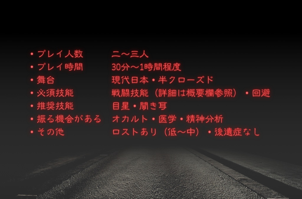 CoCシナリオ『闇路』SPLL:E119724