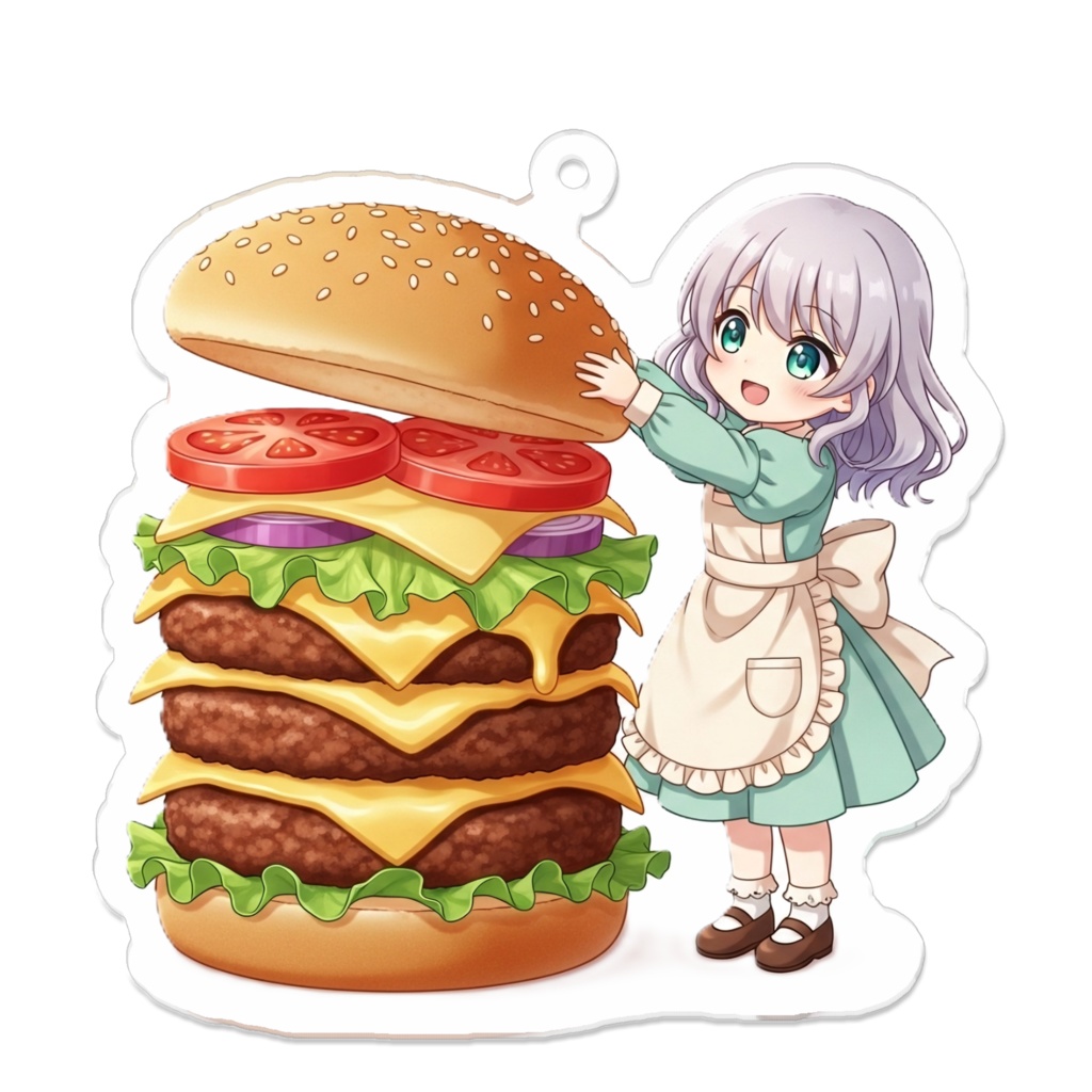 もうちょっとで完成！トリプルハンバーガー / Finishing Touches on My Burger Tower