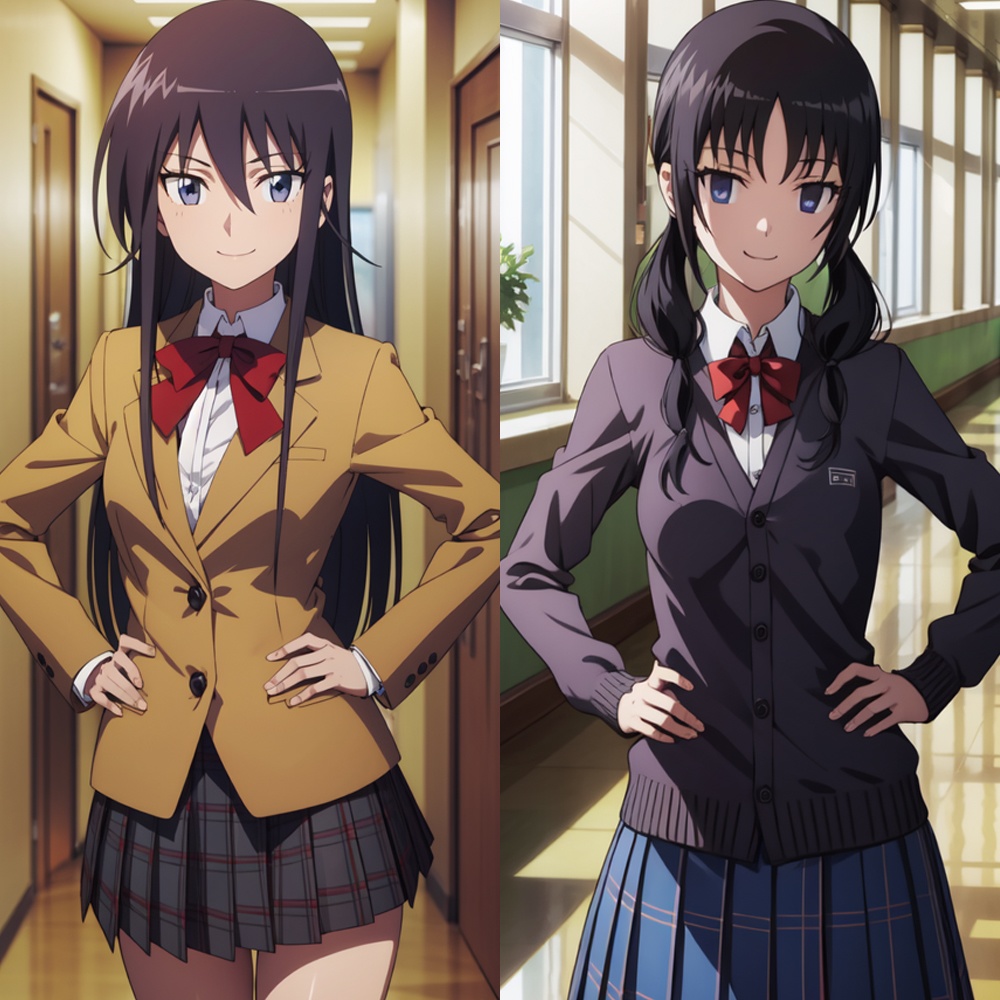 Amakusa Shino & Chihiro Uomi (Seitokai Yakuindomo) SFW