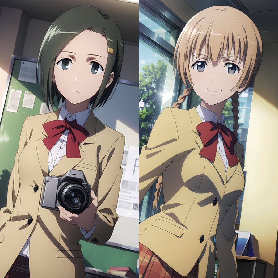 Hata Ranko & Igarashi Kaede (Seitokai Yakuindomo) SFW