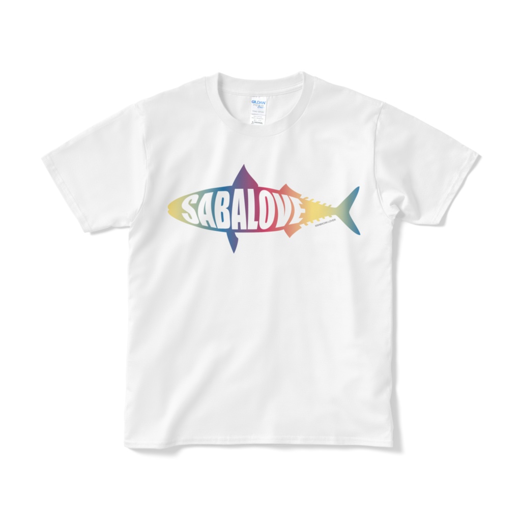 Tシャツ　ホワイト×グラデ5