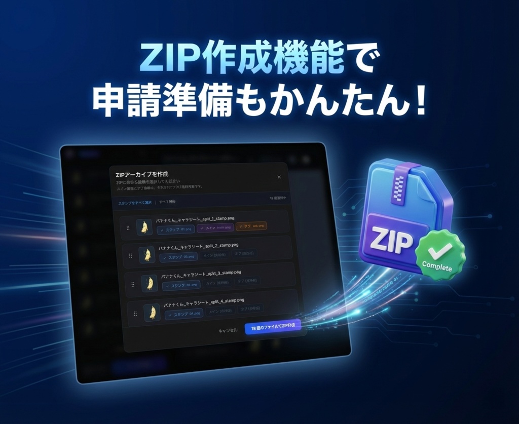 Stamp Creator - LINEスタンプ用 画像一括リサイズ・背景透過AIツール【キャラシート分割機能つき】