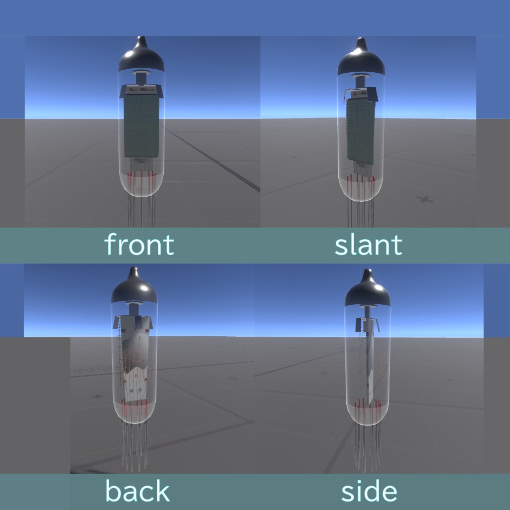 【VRC想定】バーチャルVFD管(3Dモデル+シェーダー)