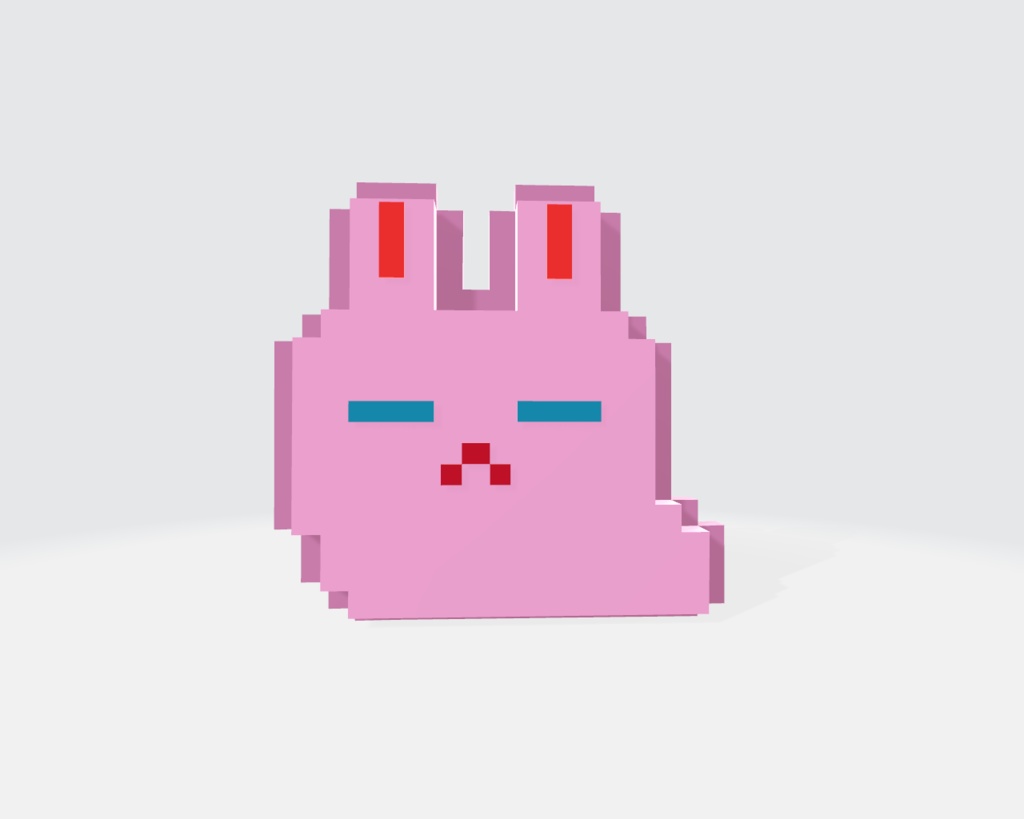 ゆるいうさぎ【3Dモデル】