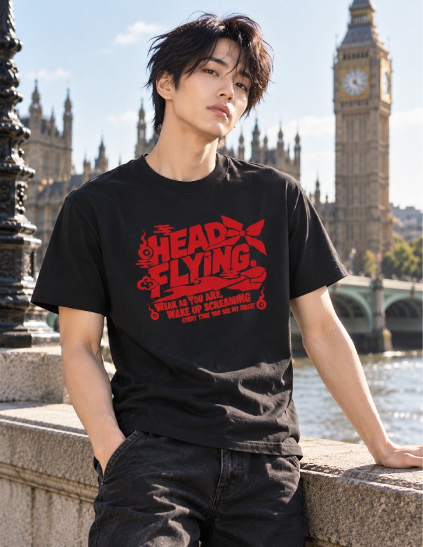 赤蛮奇　head flying Tシャツ
