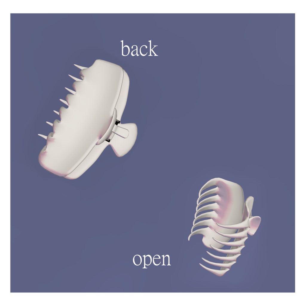 simple hair crip +開閉シェイプキー付き+