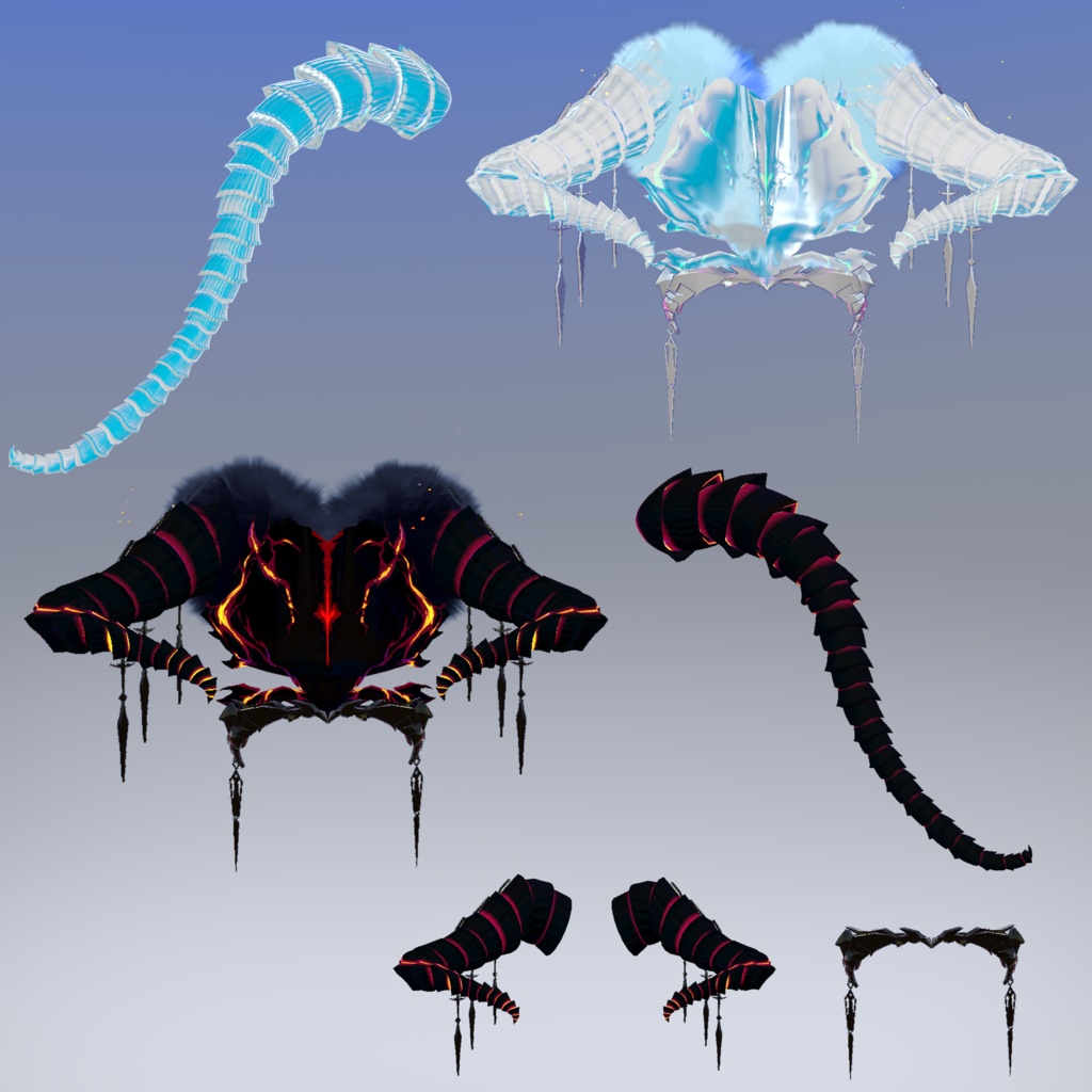 ▼devilknighthorn 2color▼パーティクル付き