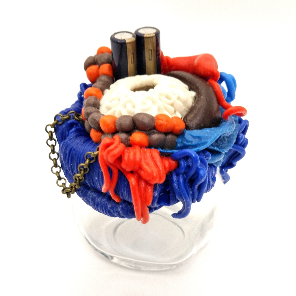 グロめの小瓶 青×オレンジ