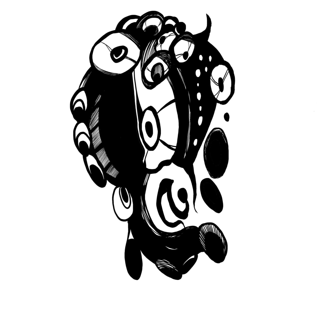 【無料配布】目玉の群れ刺青テクスチャ