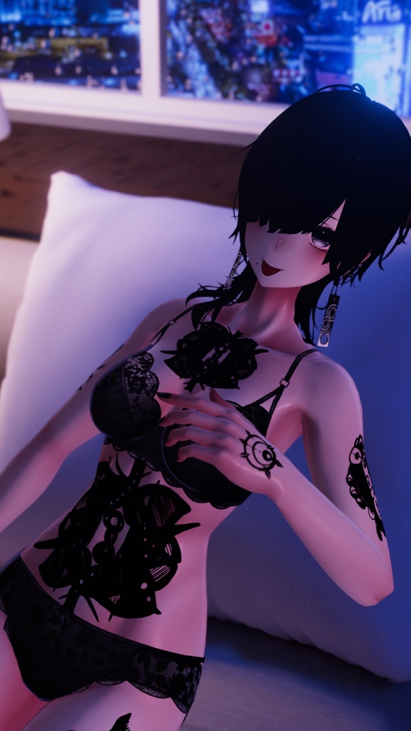 【無料配布】影喰ノ紋刺青テクスチャ