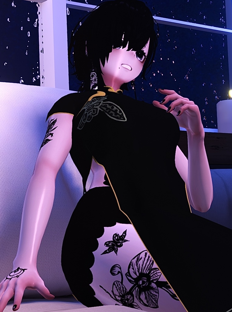 【無料配布】蝶ノ刺青テクスチャ