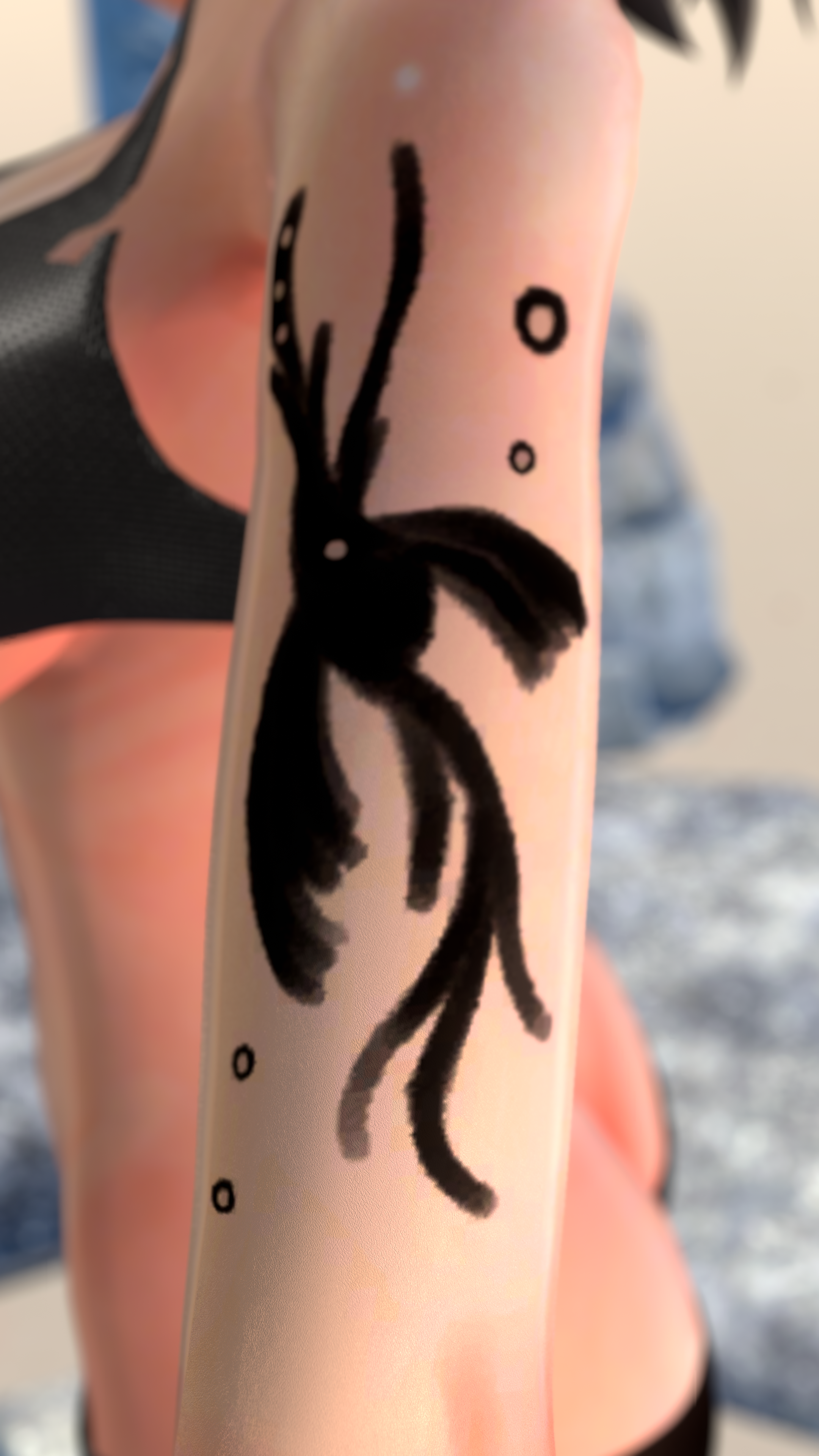 【無料配布】黒鳥ノ刺青テクスチャ