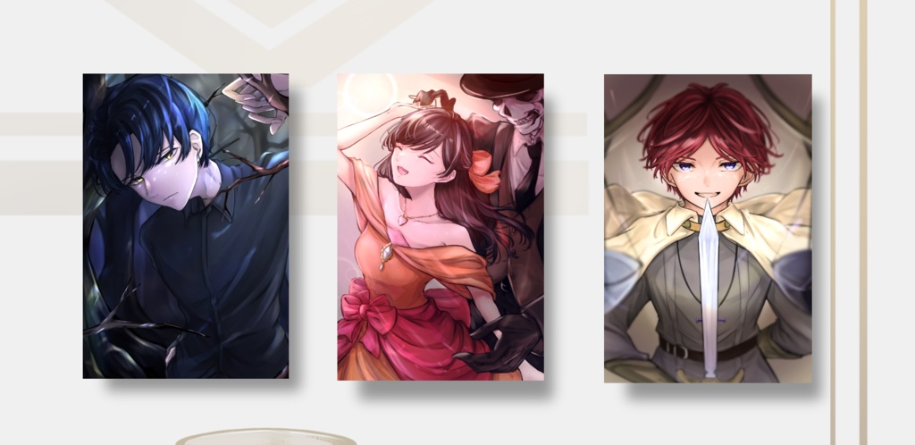 ポストカード三種《紫影・千歳・理紅》