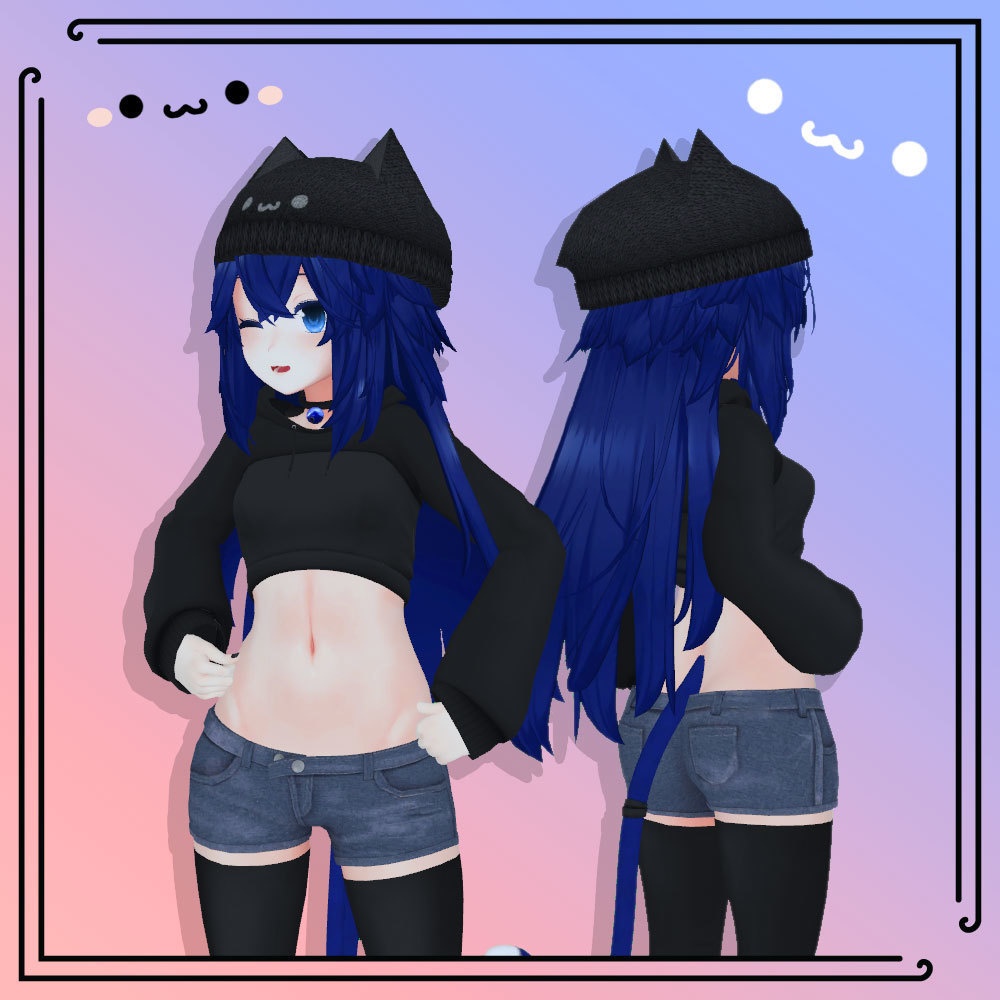 猫ビーニー (Cat Winter Beanie)【4色バリエーション】