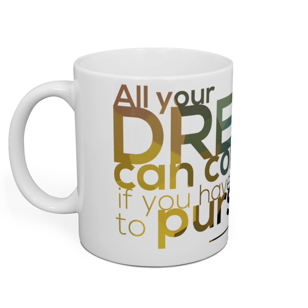 追い求める勇気があれば、すべての夢は叶う:ウォルト・ディズニー/マグカップ/色文字/Y!=T DAYBREAK