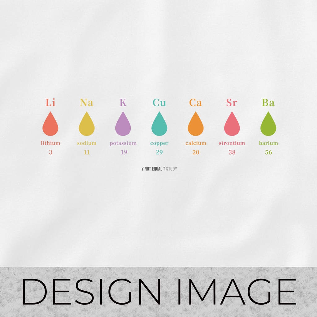 炎色反応 flame reaction/白/Y!=T STUDY (S・M・L・XL) Tシャツ