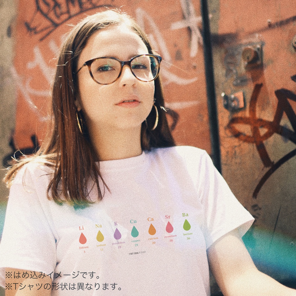 炎色反応 flame reaction/白/Y!=T STUDY (S・M・L・XL) Tシャツ