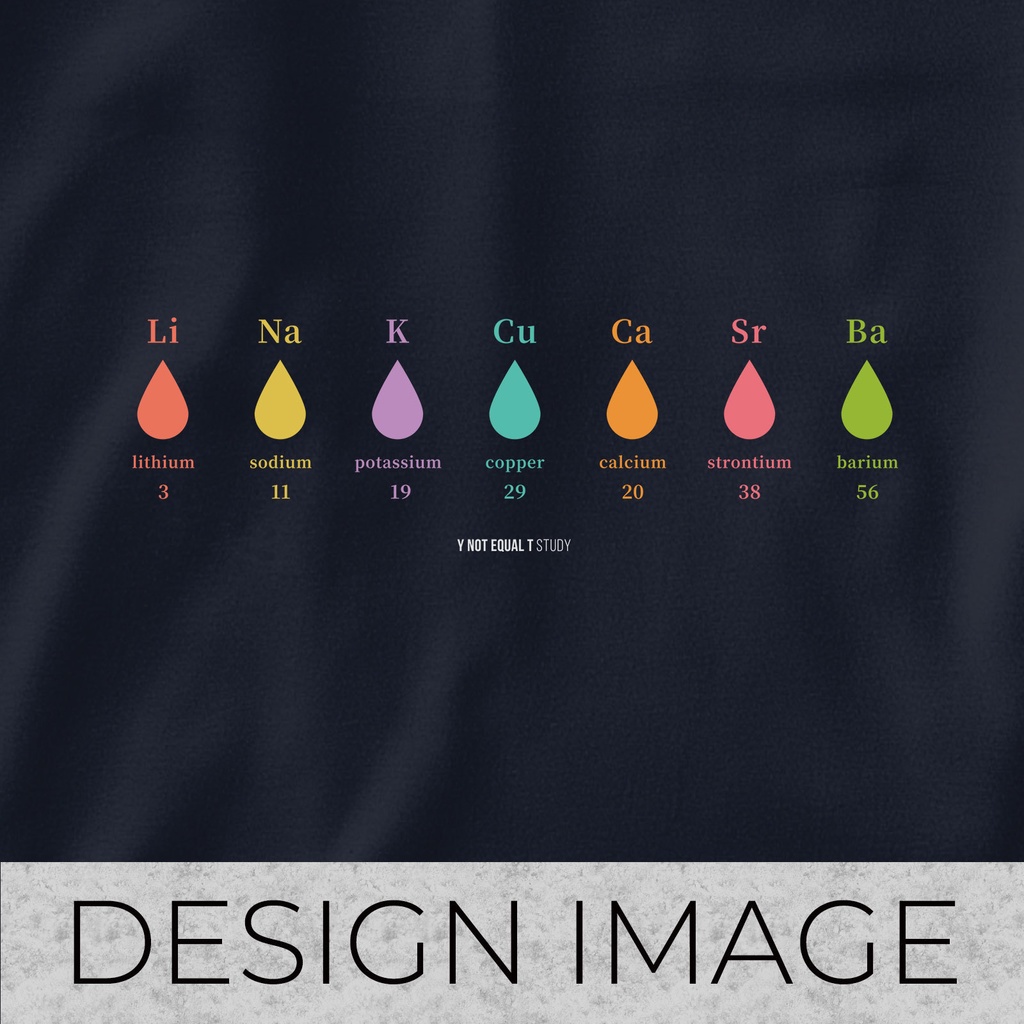 炎色反応 flame reaction/紺/Y!=T STUDY (S・M・L・XL) Tシャツ