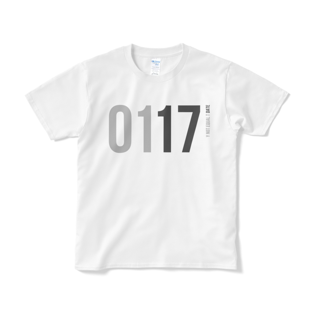 0117：WHITE：Y!=T DATE：T-Shirt