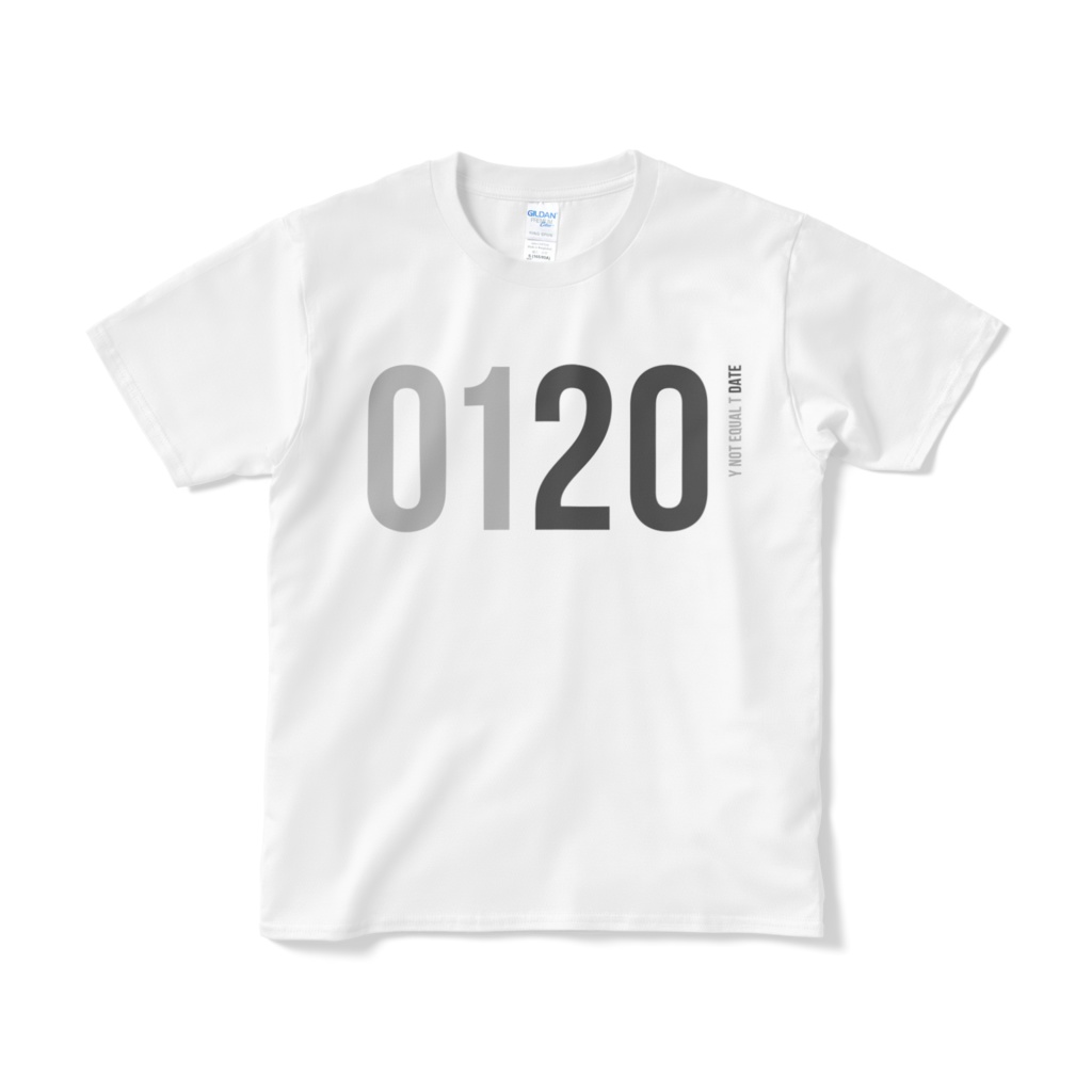 0120：WHITE：Y!=T DATE：T-Shirt