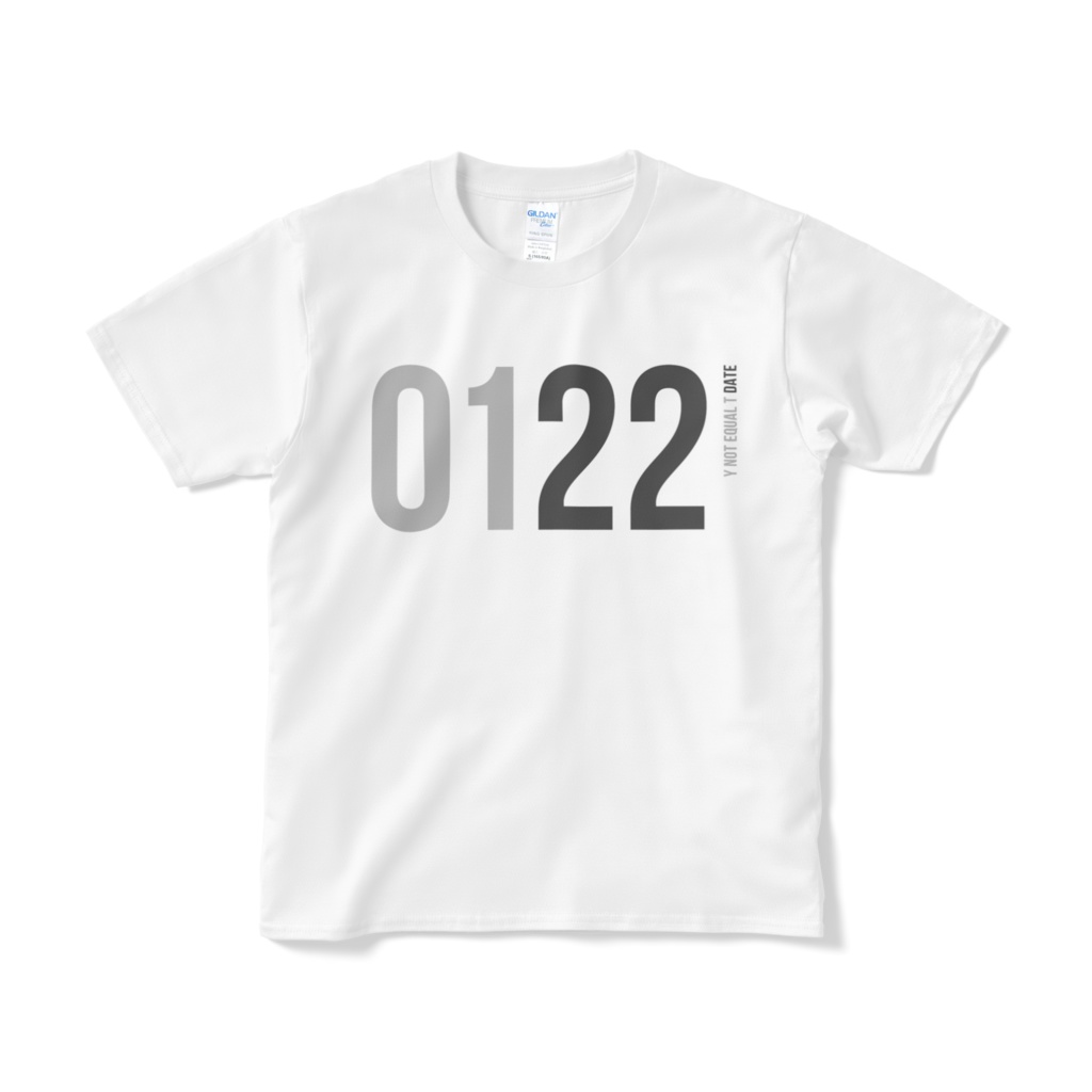 0122：WHITE：Y!=T DATE：T-Shirt