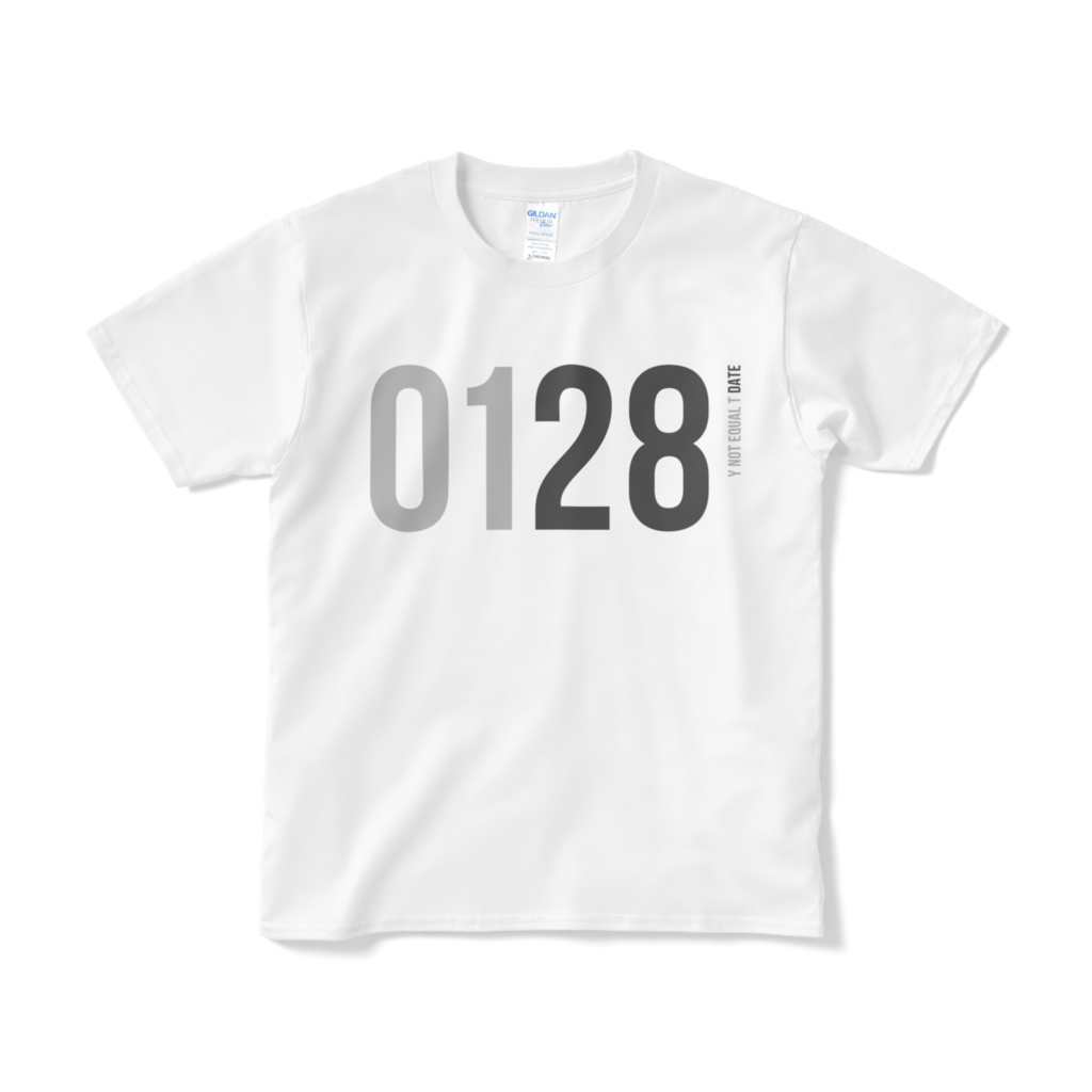 0128：WHITE：Y!=T DATE：T-Shirt