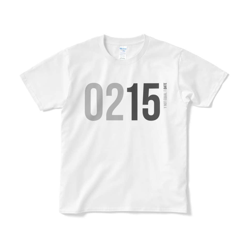 0215：WHITE：Y!=T DATE：T-Shirt
