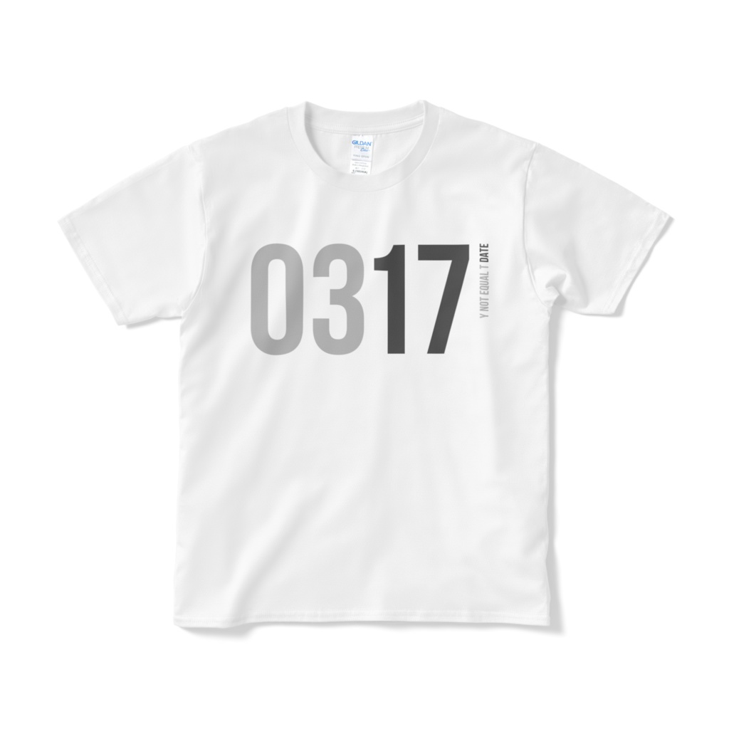 0317：WHITE：Y!=T DATE：T-Shirt