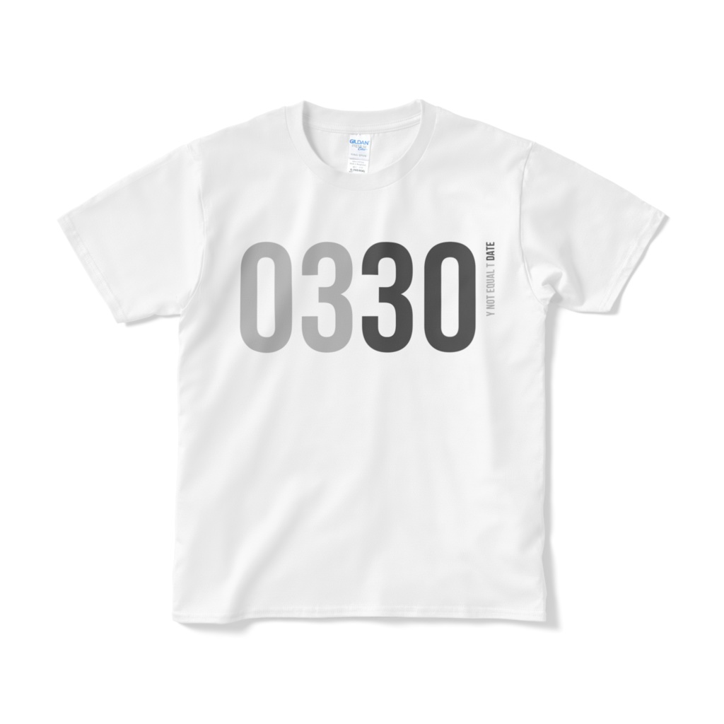 0330：WHITE：Y!=T DATE：T-Shirt