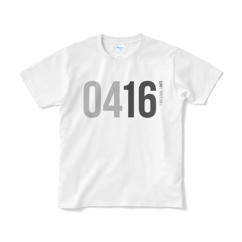 0416：WHITE：Y!=T DATE：T-Shirt