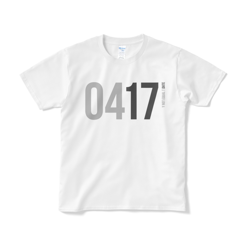 0417：WHITE：Y!=T DATE：T-Shirt