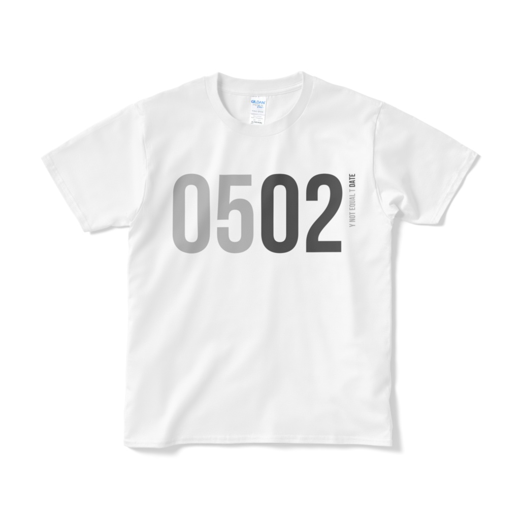 0502：WHITE：Y!=T DATE：T-Shirt