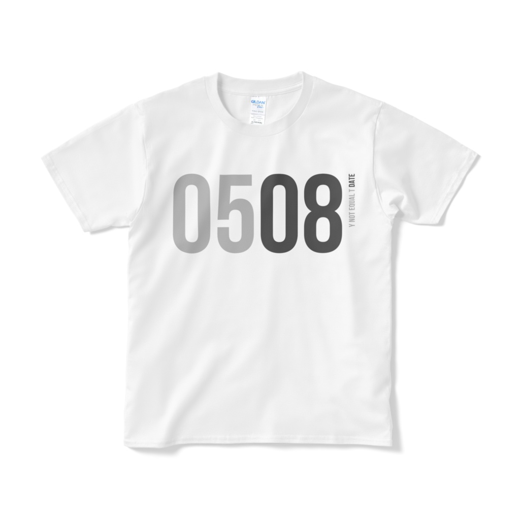 0508：WHITE：Y!=T DATE：T-Shirt