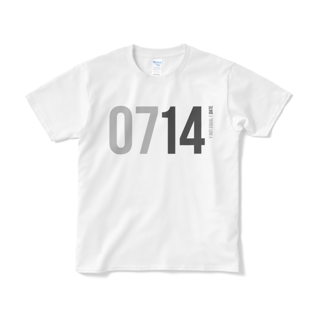 0714：WHITE：Y!=T DATE：T-Shirt