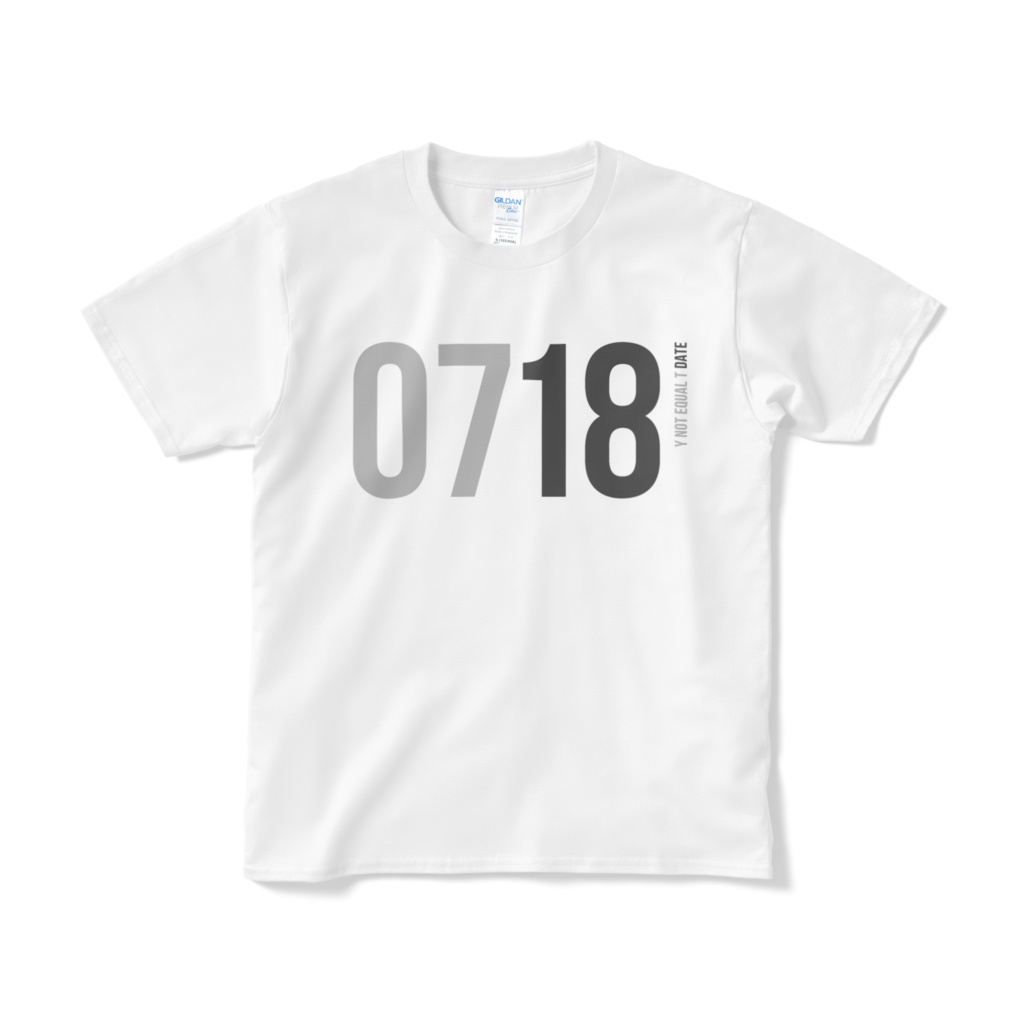 0718：WHITE：Y!=T DATE：T-Shirt