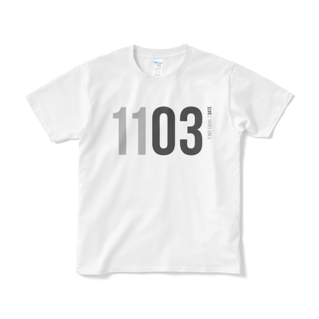 1103：WHITE：Y!=T DATE：T-Shirt