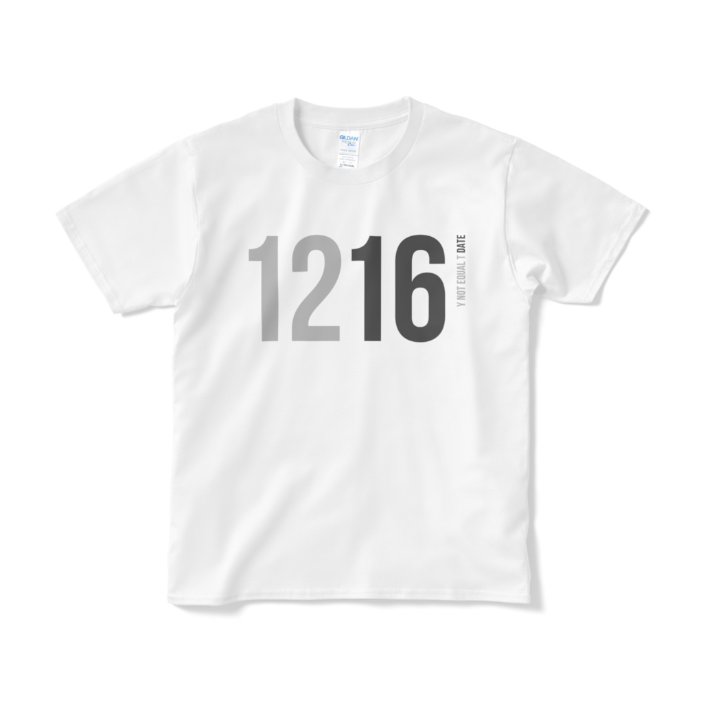 1216：WHITE：Y!u003dT DATE：T-Shirt