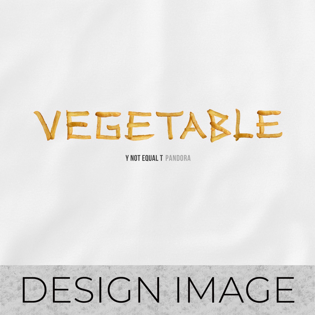 ポテトは野菜/白/Y!=T PANDORA (S・M・L・XL) Tシャツ