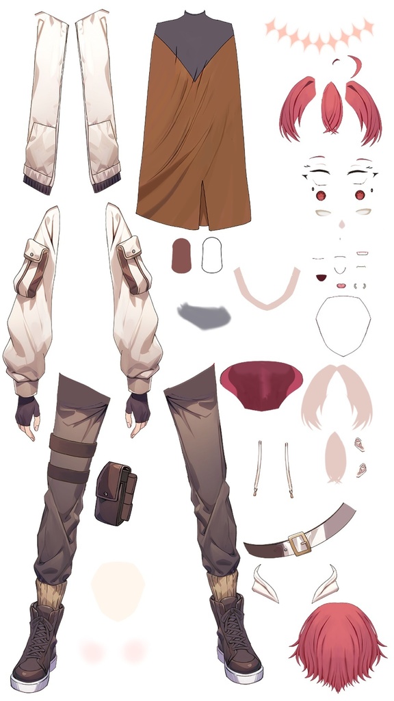 【Vtuber】パーツ分け済みPSDデータ【探索者】