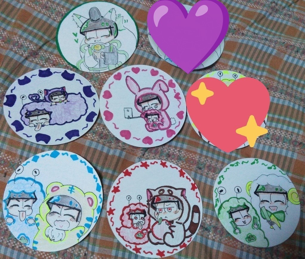 〖おそ松さん〗うさぎ松×ゲルゲアクリルバッジ